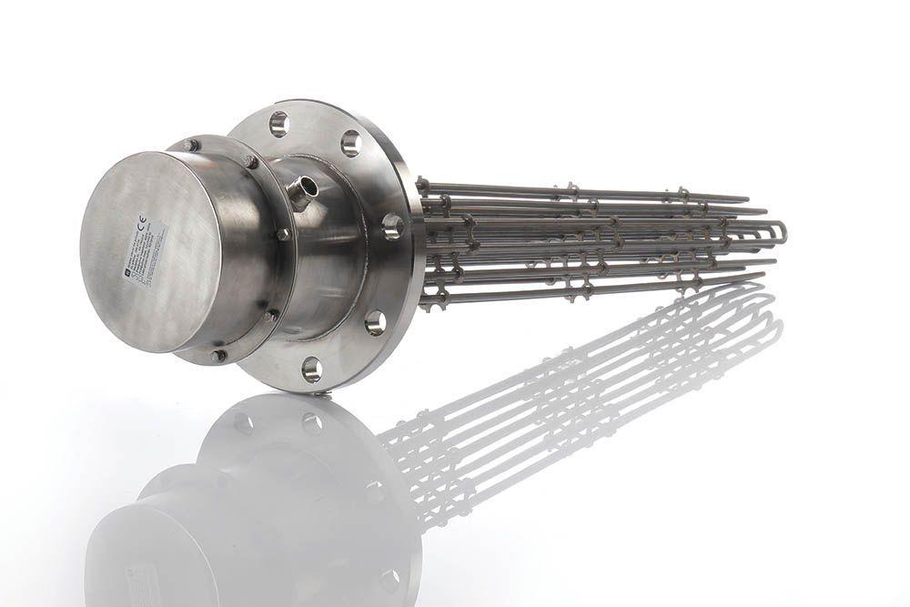 Tubular heater ubular heaters on larger flanges