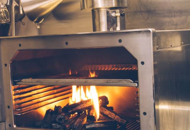 Cooking with charcoal
